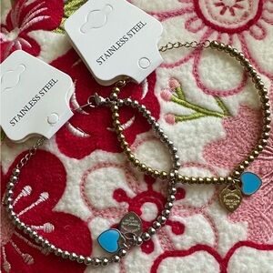 Double heart beaded bracelets 🎀